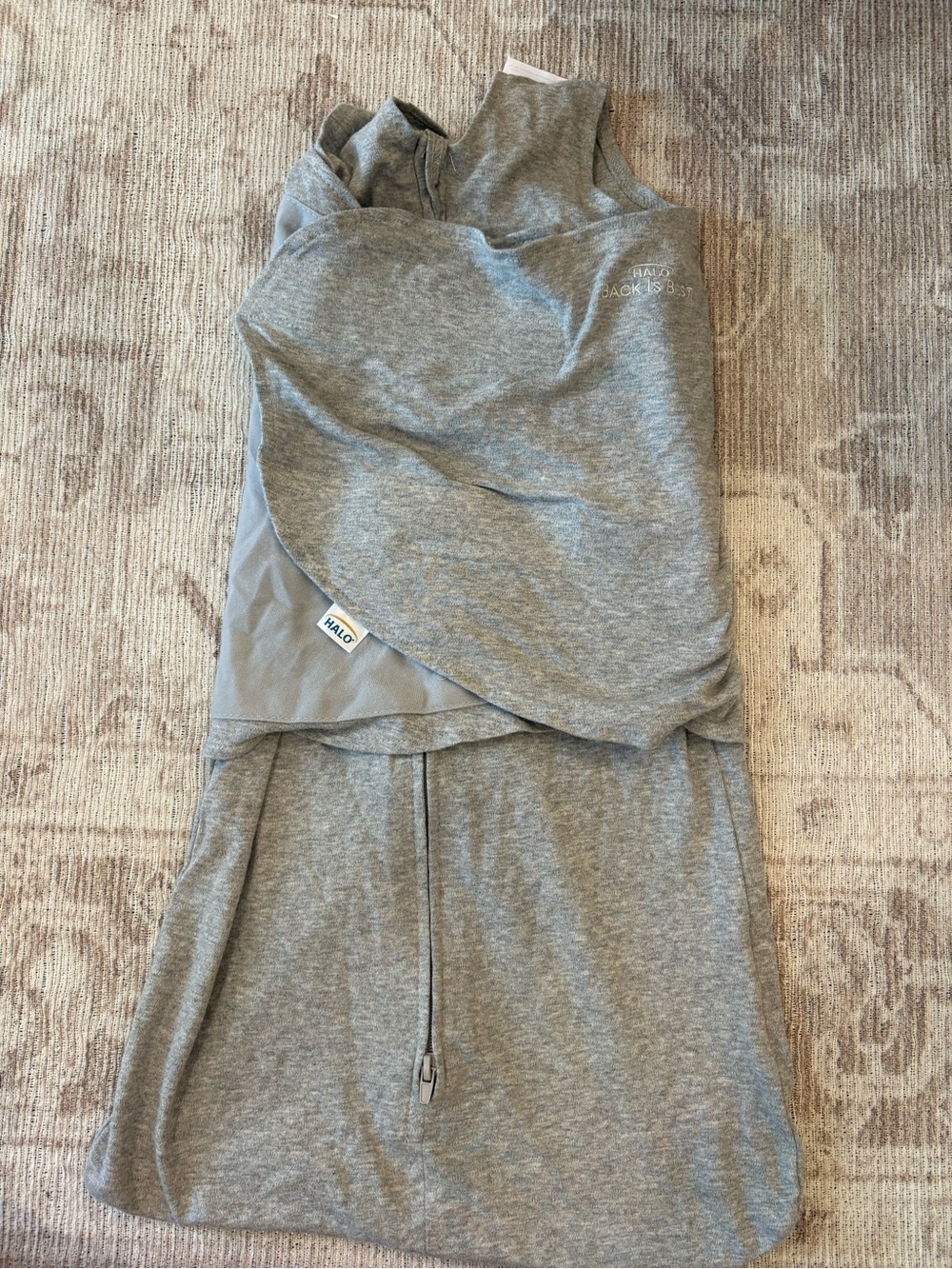 Halo Gray Sleeveless Swaddle sleep sack